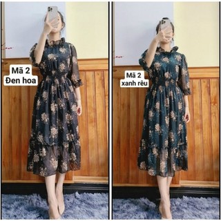 VÁY TIỂU THƯ CỔ TRÒN REN