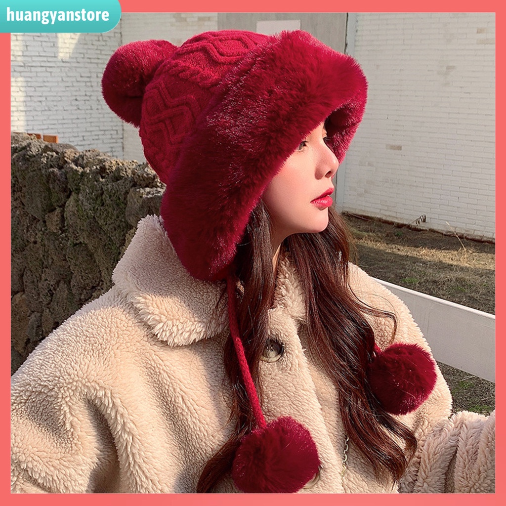 HY| Mũ Dệt Kim Dày Dặn Màu Sắc Nhã Nhặn Dành Cho Nữ