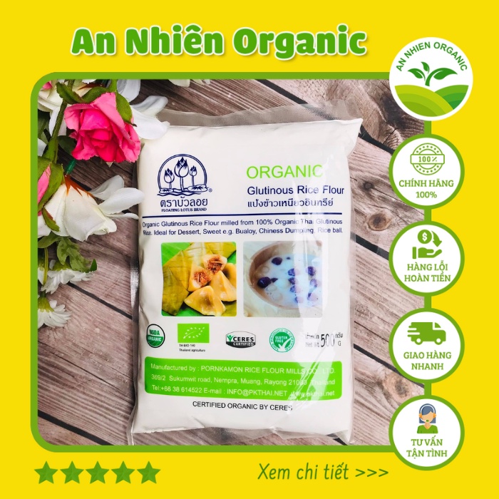 Bột Gạo Nếp Hữu Cơ Thái Lan ( Xay Ướt ) 500g