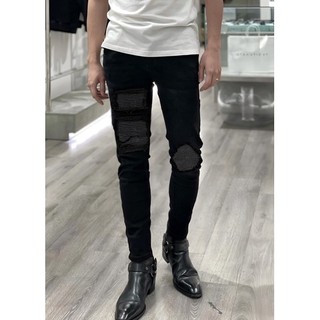 Mẫu quần biker phối đáp da đầu gối 2/1