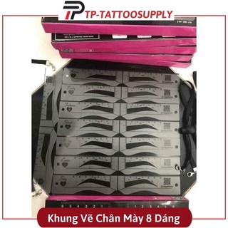 Khung vẽ chân mày 8 dáng dùng trong phun xăm thẩm mỹ tp-tattoosupply