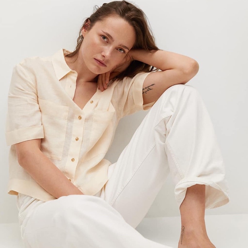 Áo Sơ mi Nữ Công Sở Vải Linen Mango Auth