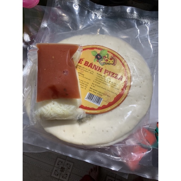 combo 3 set đế bánh piza sz20 cm kèm phomai lá thơm