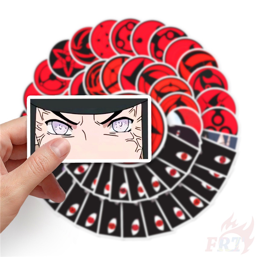 50 Cái / Bộ ❉ Naruto - Uchiha. Hình Dán Sharingan Series 01 ❉ Miếng Dán Đề Can Chống Thấm Nước Thời Trang Tự Làm