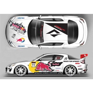 Decan sticker trang trí xe đua 1/10 phong cách RED BULL