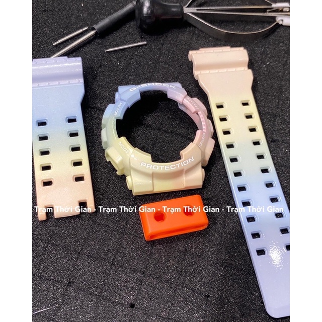 Set vỏ dây đồng hồ nam casio G-Shock GA-110 cầu vồng