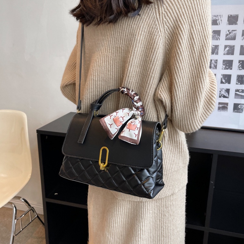 Túi Đeo Vai Bằng Lụa Sức Chứa Lớn Trang Trí Khăn Choàng Đơn Giản Dành Cho Bạn Nữ