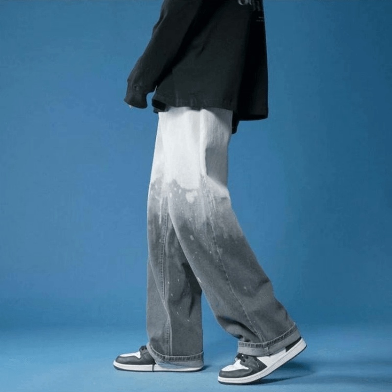 Quần Jean Nhuộm Màu Phong Cách Hip Hop Đường Phố Hàn Quốc Chống Mài Mòn Size S-3XL Thời Trang Cho Nam