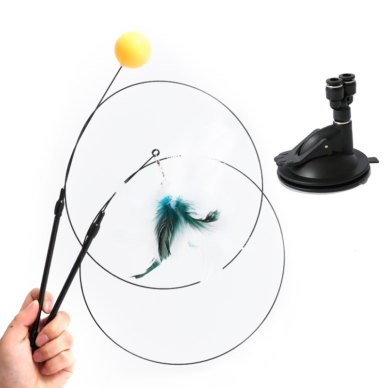 Cần Câu Mèo Dây Thép Gắn Cố Định - Đồ Chơi Vờn Mèo Vui Nhộn Giúp Mèo Giảm Stress