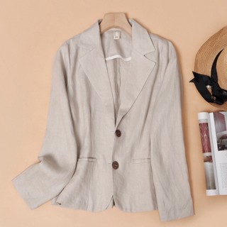 Áo vest Linen tưng premium KACHISA màu begei