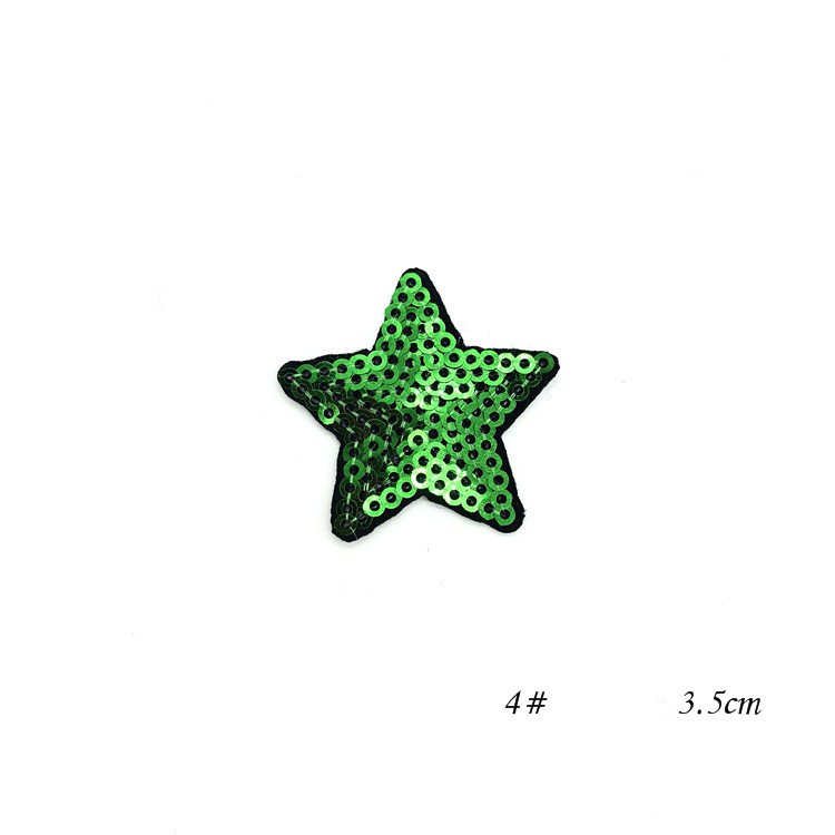 Miếng Dán Ủi Quần Áo Trẻ Em Hình Ngôi Sao Năm Cánh Đính Sequin Lấp Lánh