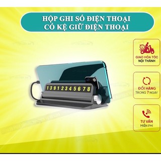 Bảng ghi số điện thoại cho xe oto khi đỗ dừng có giá đỡ điện thoại
