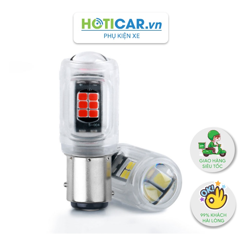 Đèn LED hậu nháy, chớp khi phanh  chớp F1 1157 chip 3030 1153030-16 Màu Đỏ
