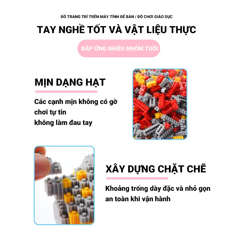 Đồ Chơi Lắp Ráp Hình Chú Gấu Bạo Lực Sáng Tạo