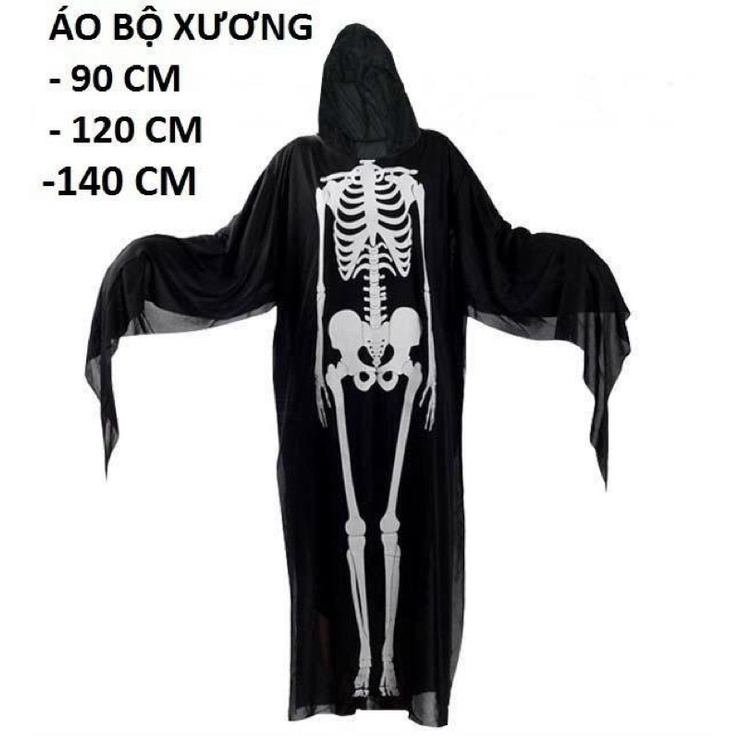 Áo Choàng Nhện/Bí Đỏ/Bộ Xương/Ma Cà Rồng Đồ Chơi Trang Phục Hoá Trang Halloween