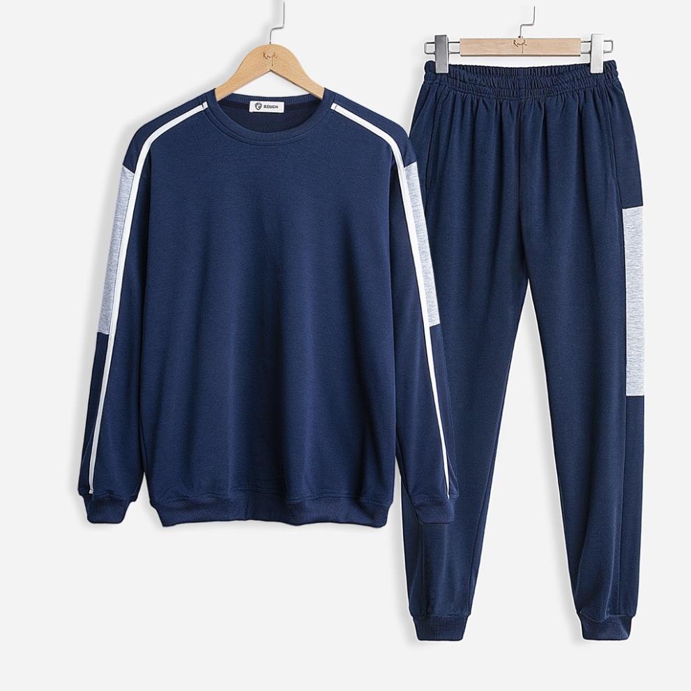 Bộ Quần Áo Thể Thao Nam - Hàng Xuât Dư - Chất Pima Cotton Spandex Phối Tay Trẻ Trung