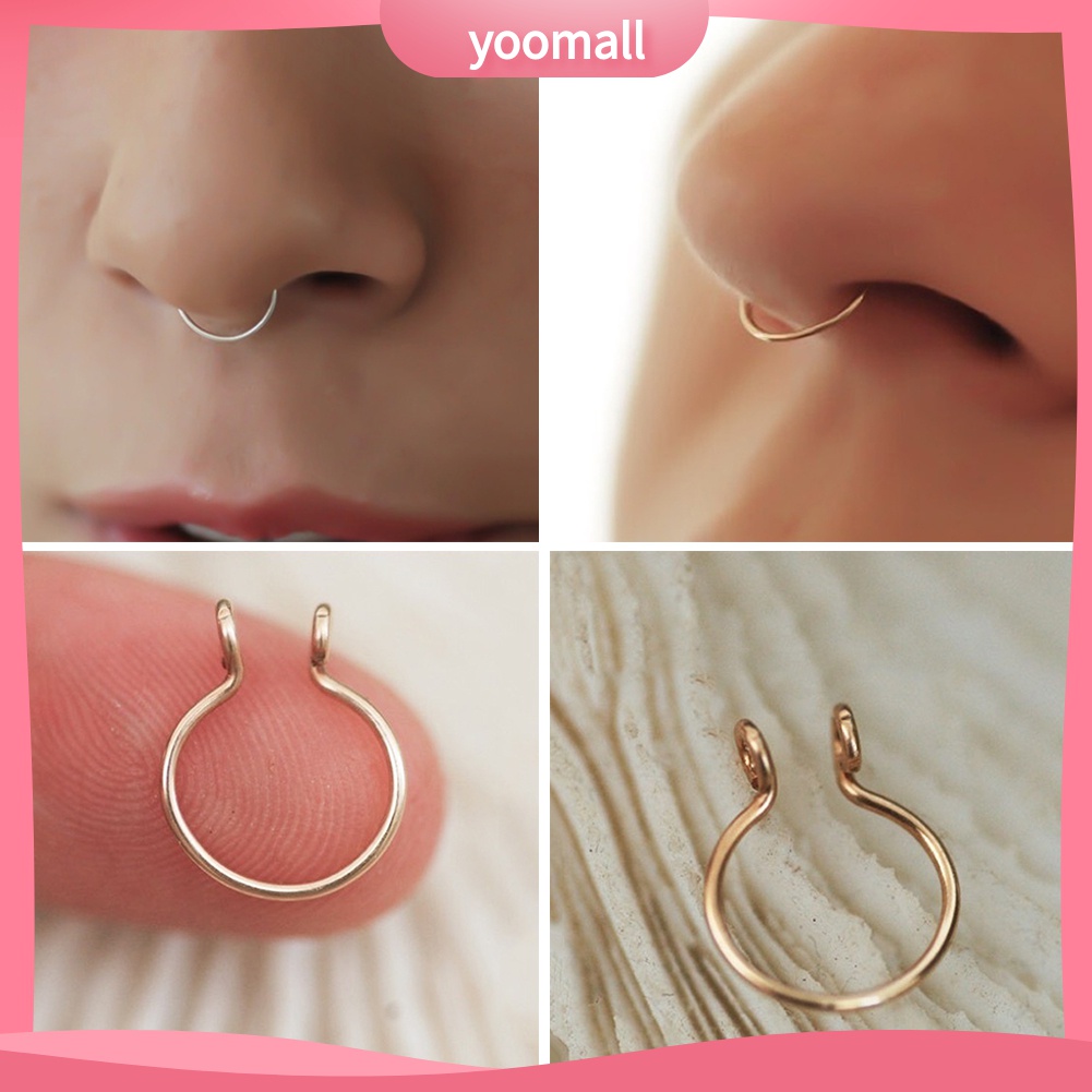 Khuyên kẹp mũi thiết kế hình tròn thời trang cá tính