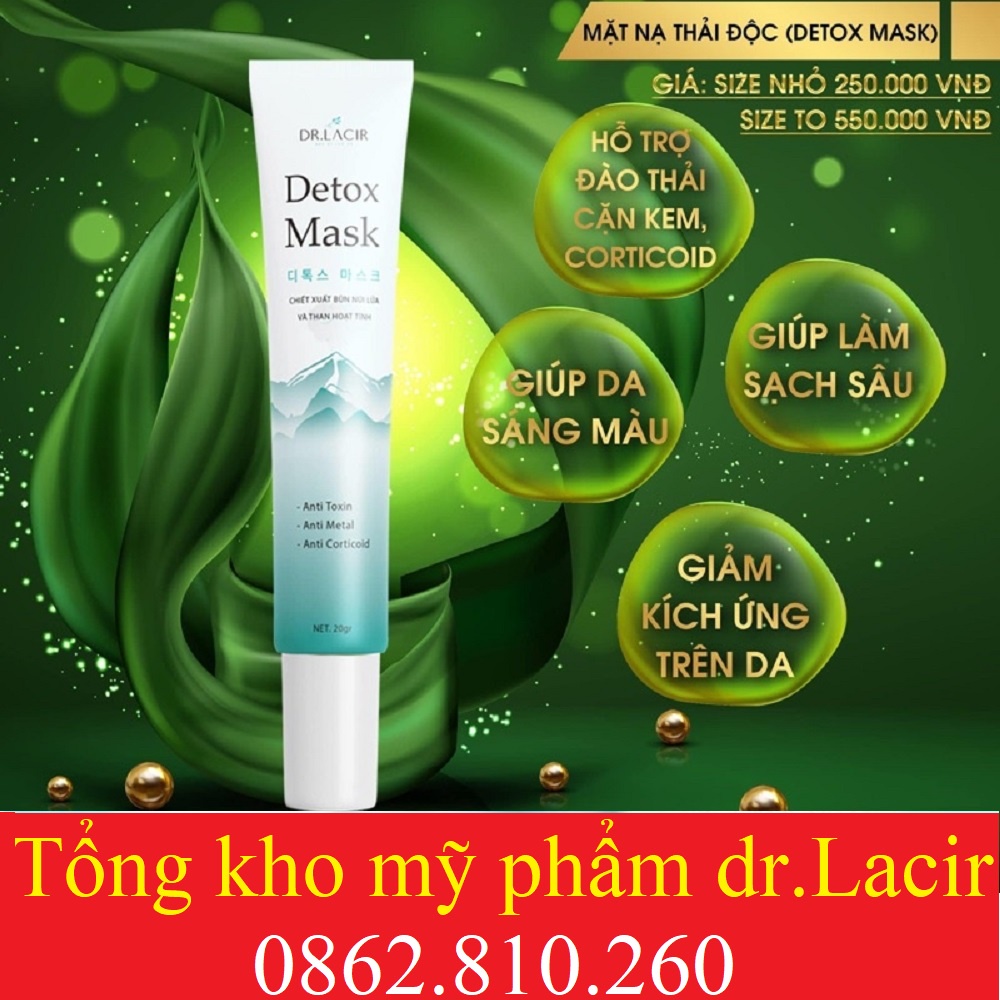 Mặt Nạ Thải Độc Detox Mask Drlacir DR LACIR 35g -Giúp làm sạch da,thải độc da,làm mềm mịn da