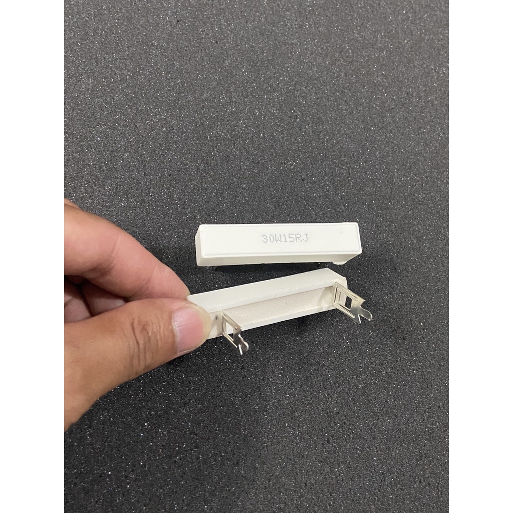 Điện trở sứ chân dẹp 30w 15 ôm hàng loại 1 chuyên dùng cho phân tần loa