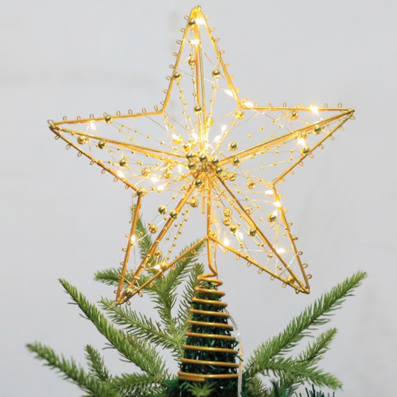 Ngôi Sao Trang Trí Cây Thông Giáng Sinh Năm Mới Có Đèn Led