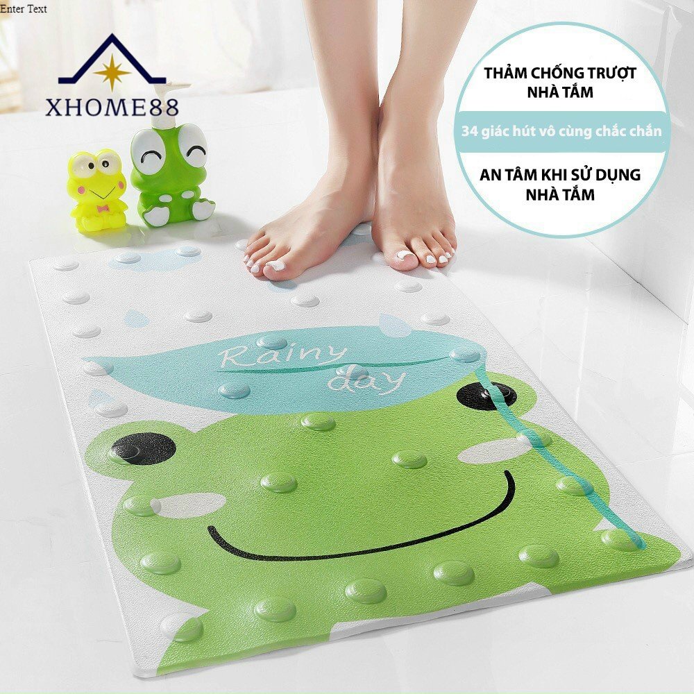 Thảm nhà tắm chống trơn trượt 70x40 an toàn cao bảo vệ sức khỏe gia đình [Hàng chất lượng cao]