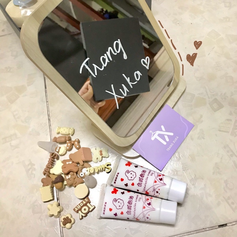 Gương tự trang trí handmade cute nhiều hình Có sẵn, gương DIY decor siêu xinh Order 2 tuần Trang Xuka