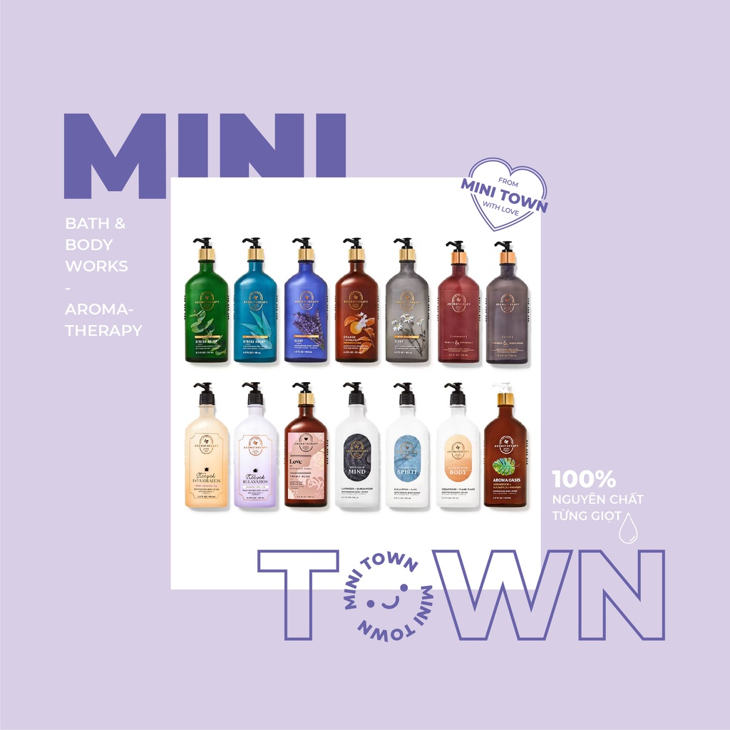Sữa Dưỡng Thể Dòng Thư Giãn Bath & Body Works Aromatherapy Body Lotion Stress Relief Sleep Love