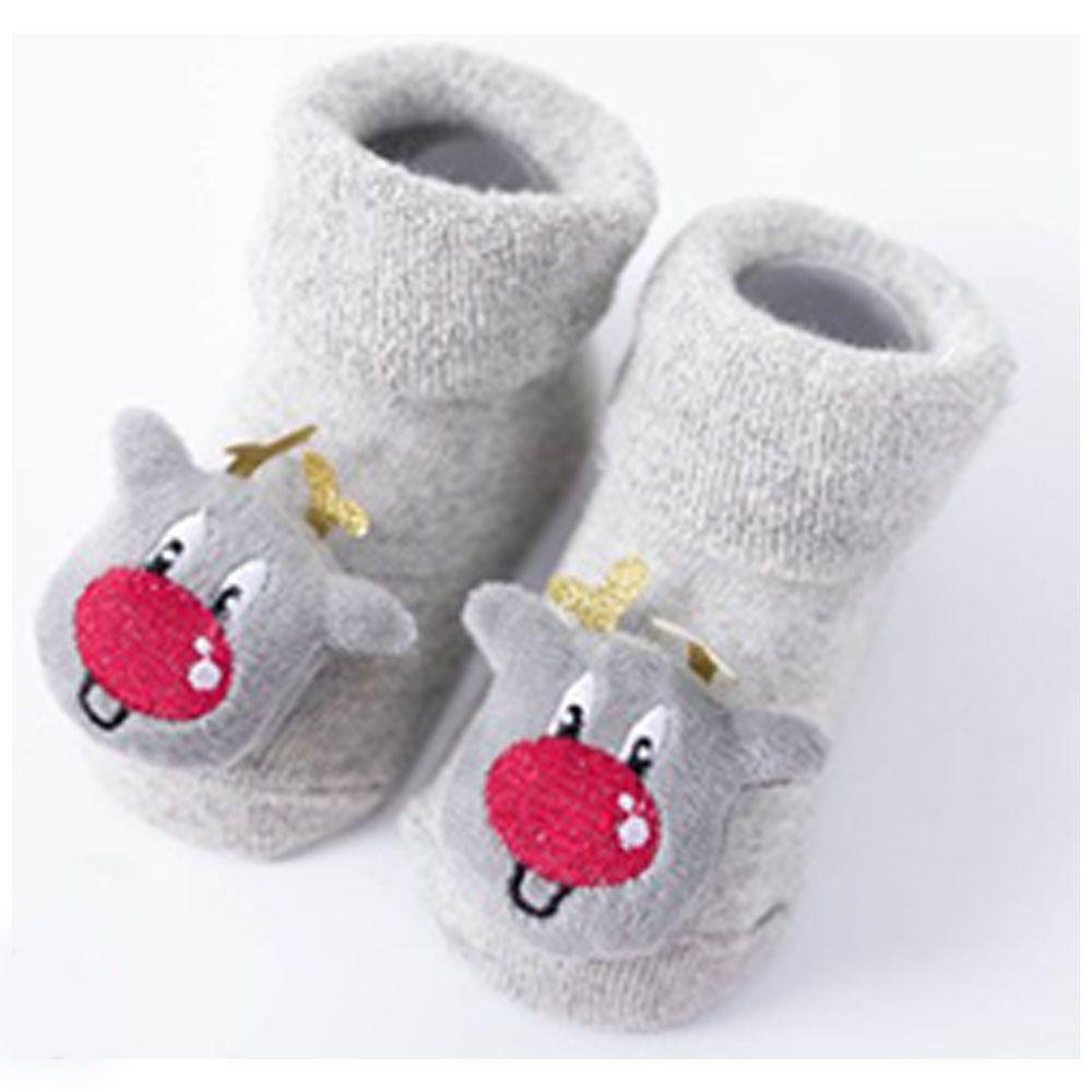 Tất Len Chống Trượt In Hoạt Hình Giáng Sinh Dễ Thương