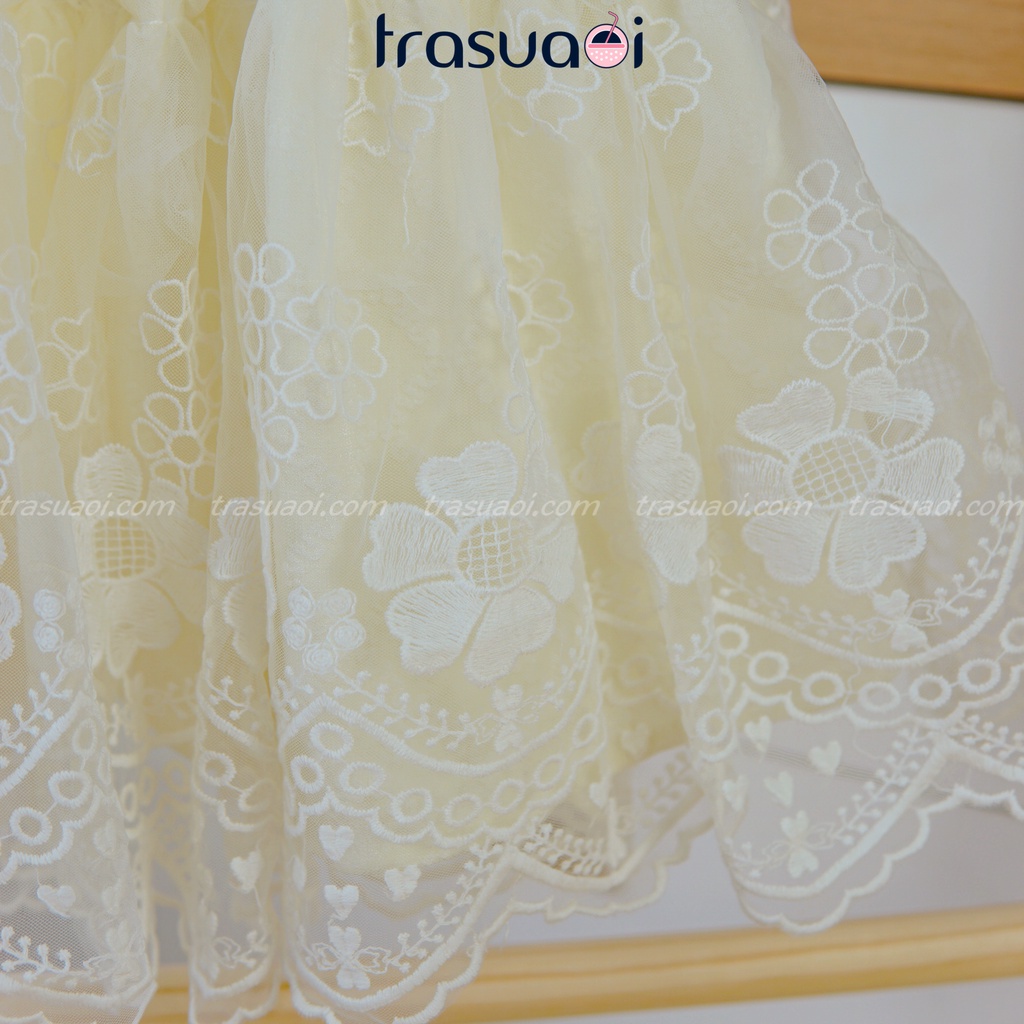 Đầm cho bé gái, váy lolita cho bé gái kiểu dáng tiểu thư dự tiệc sinh nhật, thôi nôi - TRASUAOI D032