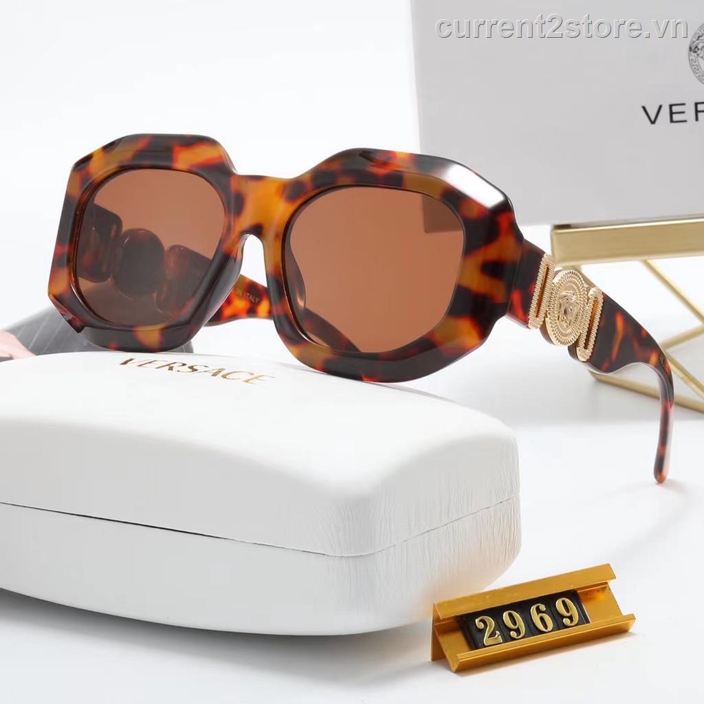 Kính Mát Versace Cỡ Lớn Chống Tia UV Phong Cách Hàn Quốc Thích Hợp Đi Trên Bãi Biển Fa