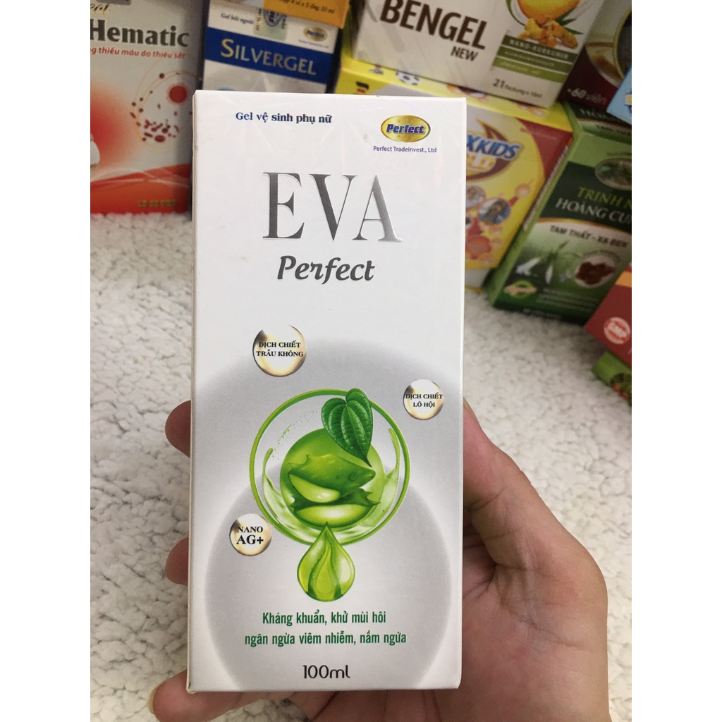 Dung dịch vệ sinh Eva Perfect làm sạch vùng kín,ngăn viêm nhiễm,nấm ngứa,khử mùi hôi,duy trì độ ẩm và cân bằng độ Ph