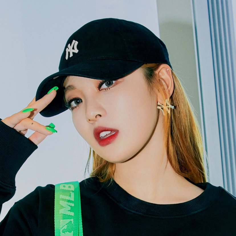 Mũ MLB hàng hiệu Hàn Quốc_Logo NY nhỏ black