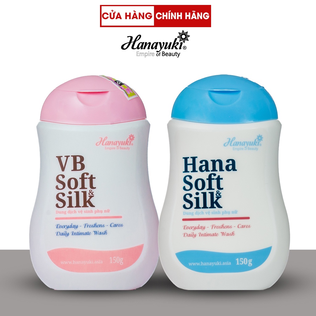 Dung dịch vệ sinh phụ nữ hana soft silk Hanayuki, giúp khử mùi vùng kín ,150ml