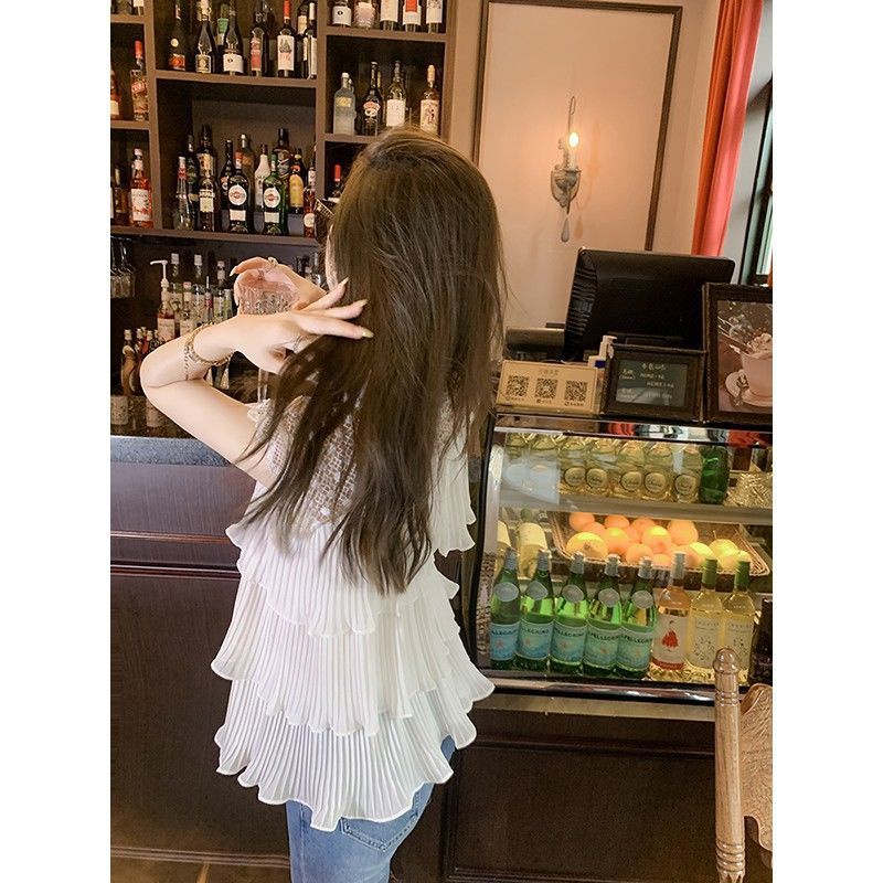 Áo Chiffon Không Tay Dáng Ôm Màu Trơn Phong Cách Thời Trang Hàn Quốc