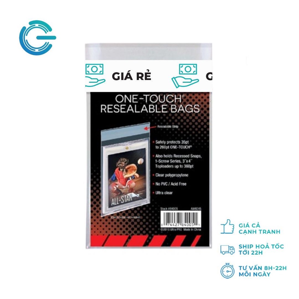 [Ultra Pro] Bọc thẻ bài cao cấp up one touch resealable bags 100ct Gamestop.vn PHUKTCG95
