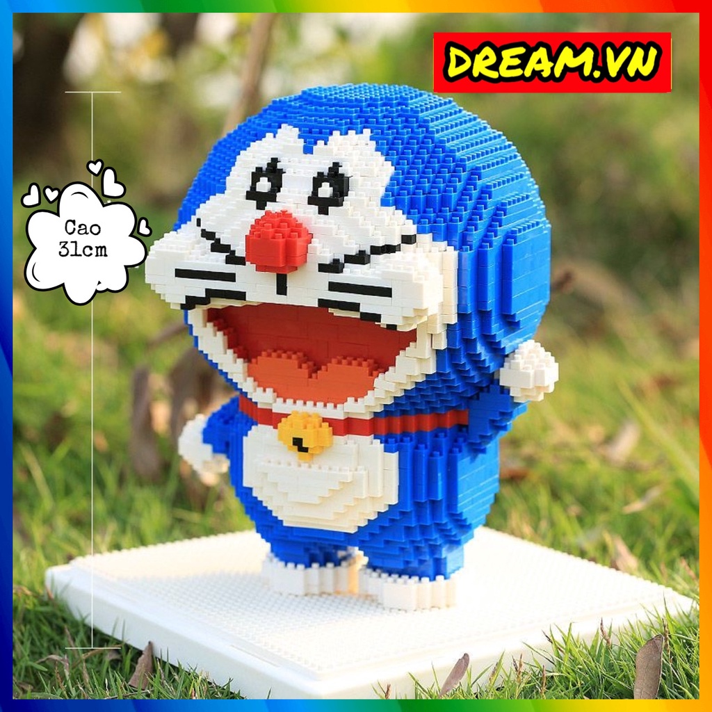 Lego DOREMON làm ống tiết kiệm, bộ lắp ráp xếp hình Doraemon