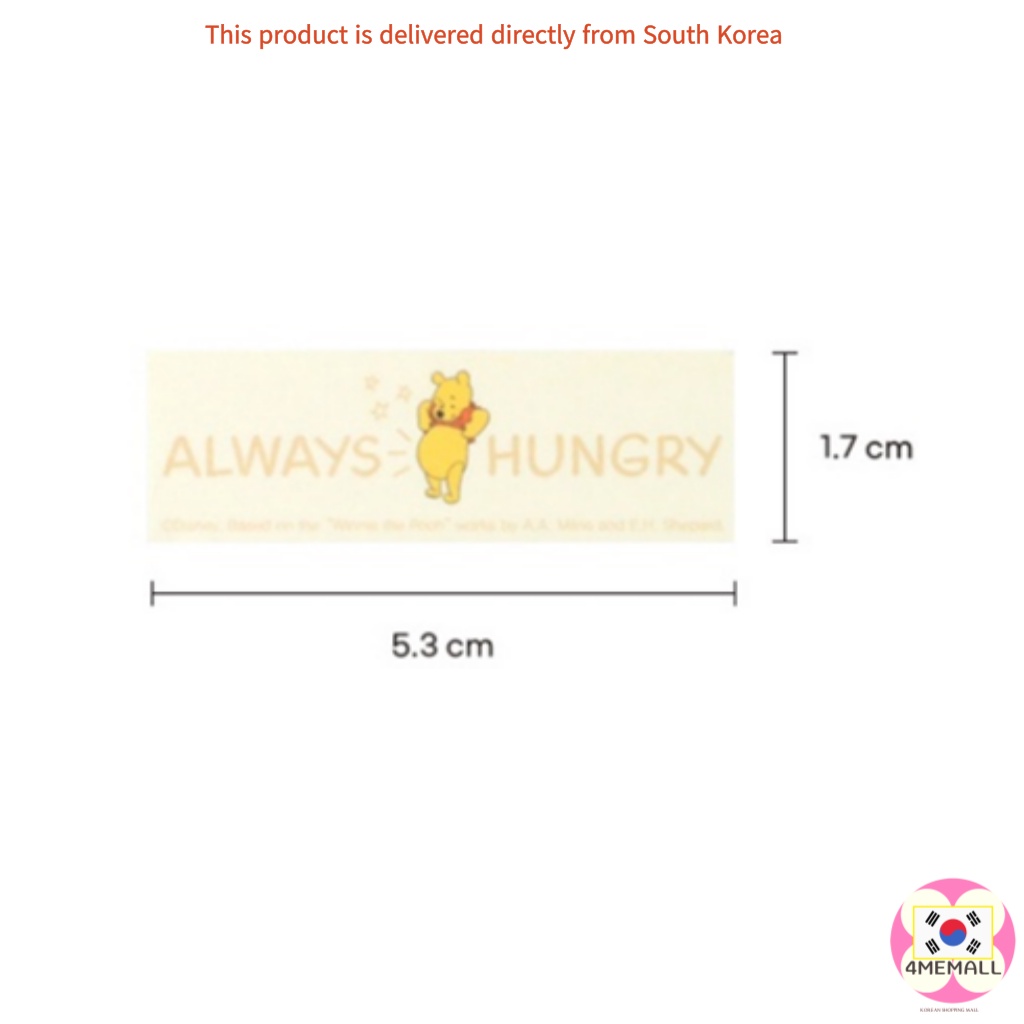 DISNEY  Băng Keo Dán Trang Trí In Hình Winnie The Pooh