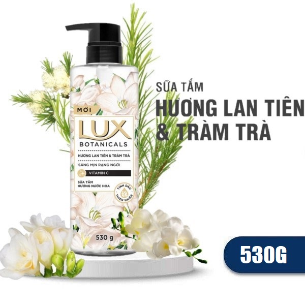 Sữa Tắm Lux Hương Nước Hoa Lan Tiên & Tràm Trà Thanh Lọc & Trẻ Hóa Lux Botanicals Freesia&Tea Tree Oil Perfume Body Wash