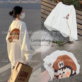 ÁO SWEATER TRÀ SỮA FORM TO RỘNG UNISEX PHONG CÁCH ULZZANG ĐƯỜNG PHỐ (ảnh thật)