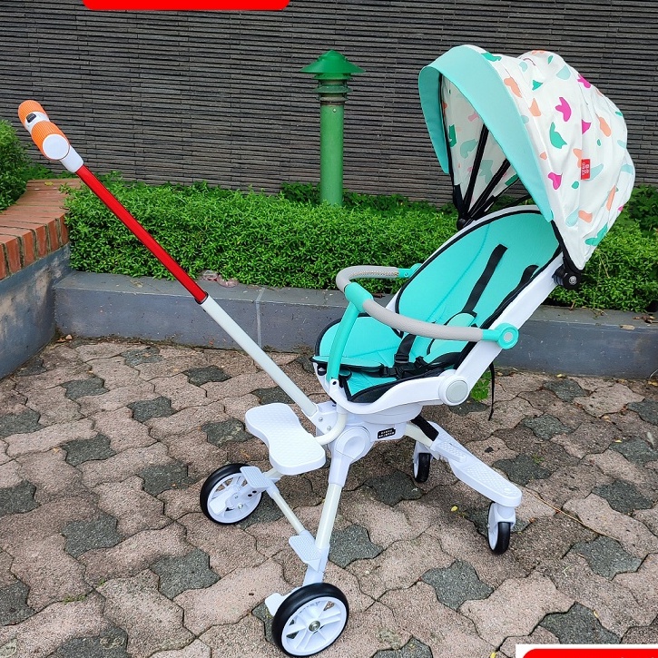 XE ĐẨY 2 CHIỀU GẤP GỌN 3 TƯ THẾ NẰM NGẢ NGỒI, XE ĐẨY CHO BÉ SƠ SINH CAO CẤP X9