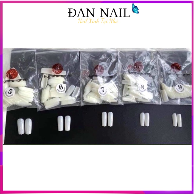 Móng úp lẻ size 56789 túi 50 móng