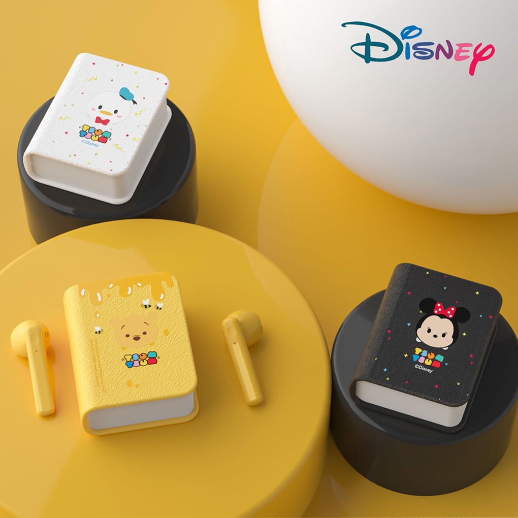 Disney Sách TWS Bluetooth Tai nghe Bass Âm nhạc Tai nghe không dây Tuổi thọ pin dài Dễ thương Winnie the Pooh Tai nghe Bluetooth Minnie Donald Duck Unisex