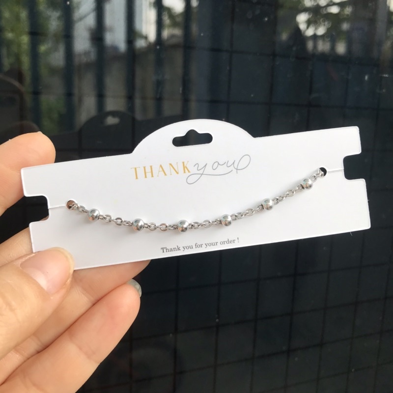 10 bìa gắn lắc tay, tag gắn vòng tay, màu trắng