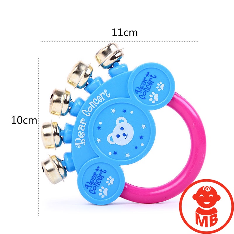 Lục lạc xúc xắc GẤU 5 CHUÔNG cho bé