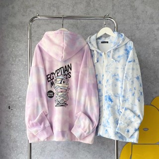 Áo khoác nỉ form rộng hoodie zip khoá kéo unisex in hình xác ướp SIB006