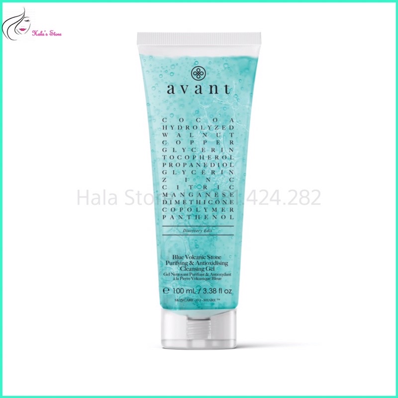 Sữa rửa mặt làm sạch da từ khoáng núi lửa Avant Blue Volcanic Stone Purifying & Antioxidising Cleansing Gel