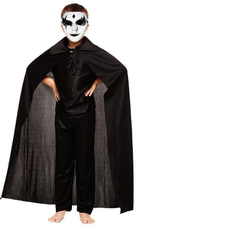 Áo choàng kèm mặt nạ vẽ, hoá trang Halloween. size trẻ em và người lớn