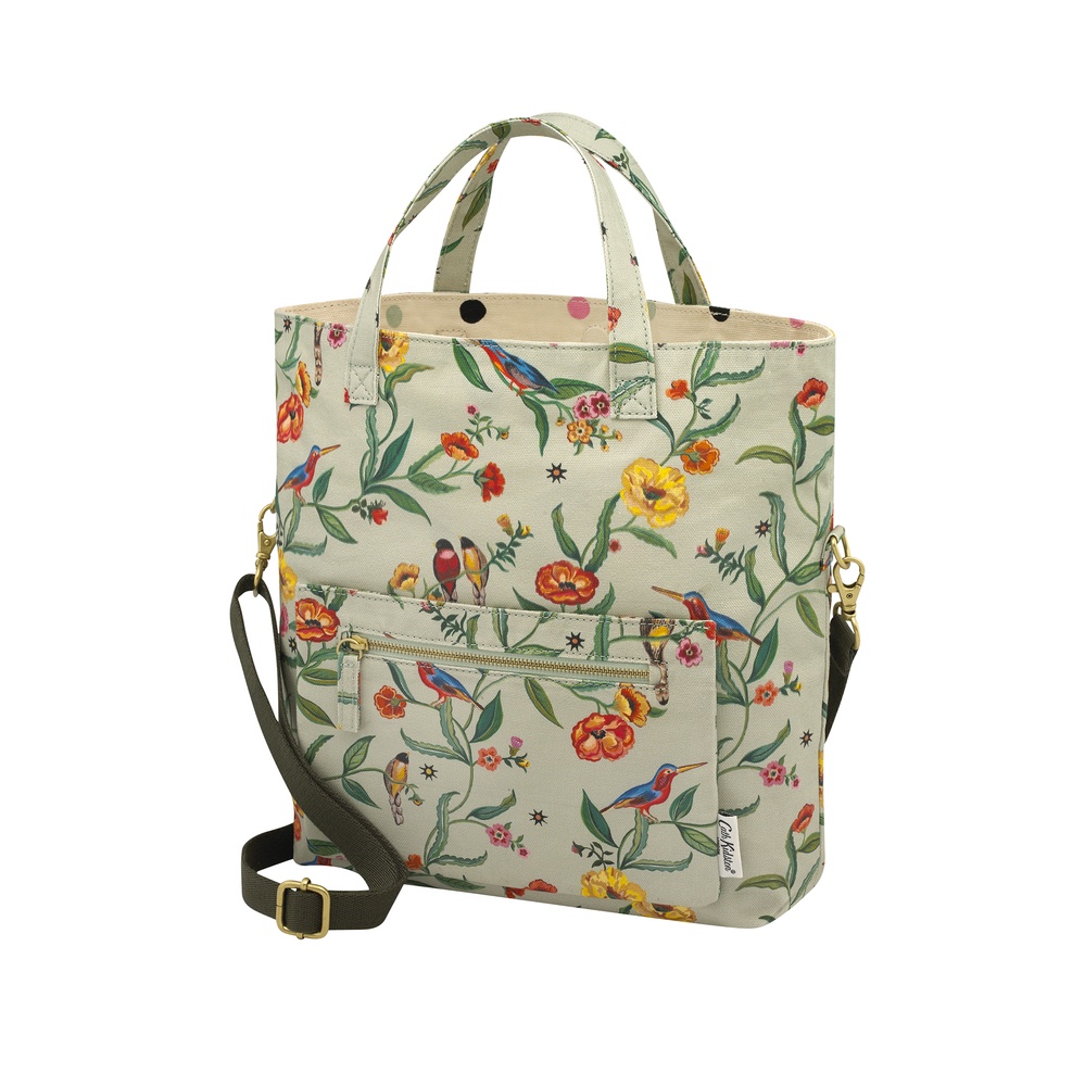 Cath Kidston - Túi đeo chéo 2 mặt/Reversible Cross Body - Summer Birds - Green -1048728