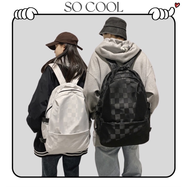 Balo unisex balo nam nữ đẹp thời trang ulzzang Cặp đi học nhiều ngăn đựng laptop Balo đôi