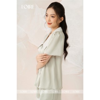 Bộ Pijama Lụa Pastel Phối Voan Trắng Lapi LPN33